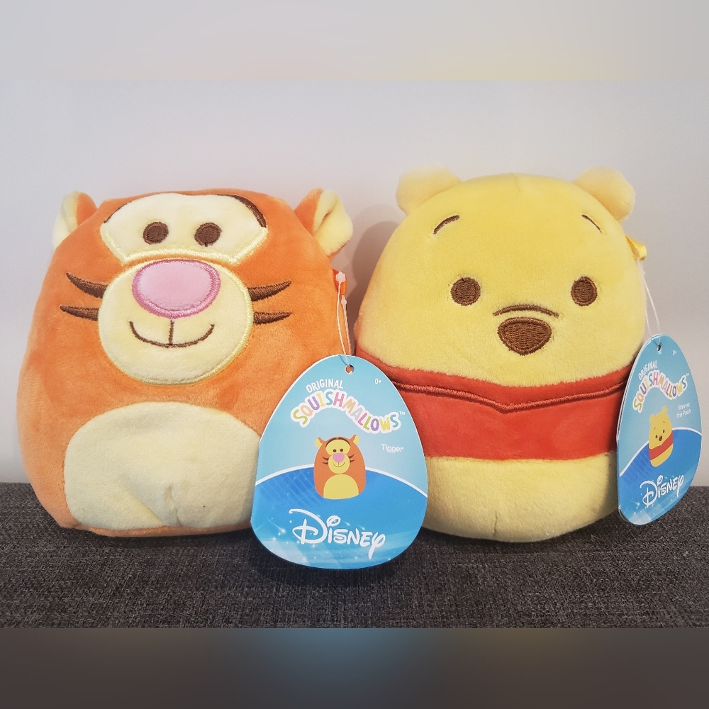 2 NEW Disney Squishmallows, Tigger and Winnie the Pooh